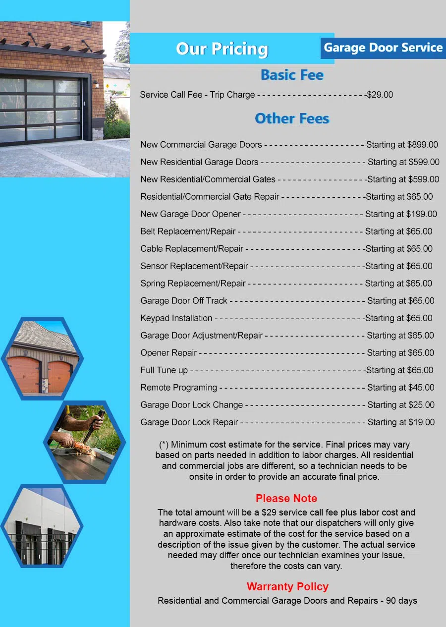 Capitol Garage Door Service Keego Harbor, MI 248-419-0033 - pricelist4